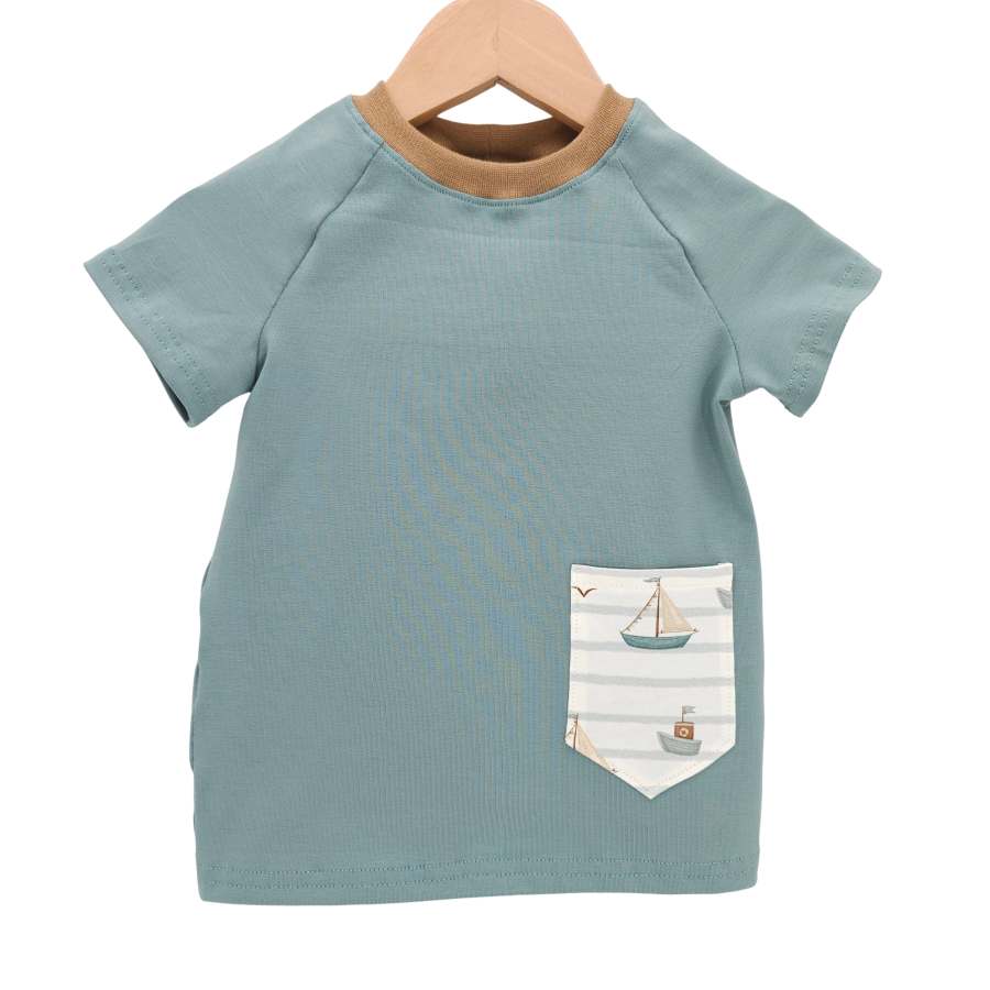T-Shirt Basic mint Küstenkind Boote